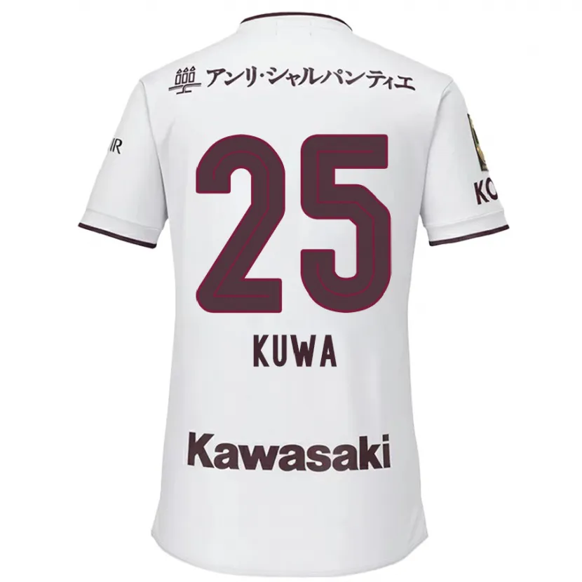 Danxen Kid Yuya Kuwasaki #25 White Red Away Jersey 2024/25 T-Shirt