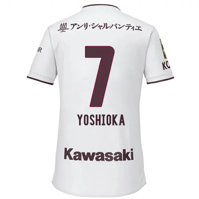 Danxen Kid Ran Yoshioka #7 White Red Away Jersey 2024/25 T-Shirt