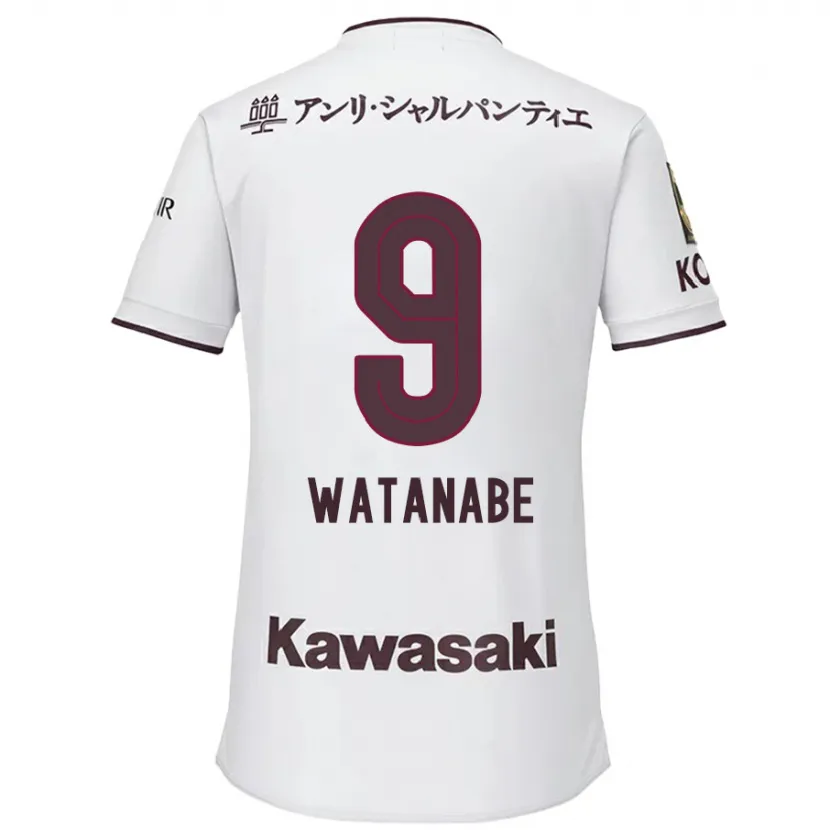 Danxen Kid Hayato Watanabe #9 White Red Away Jersey 2024/25 T-Shirt