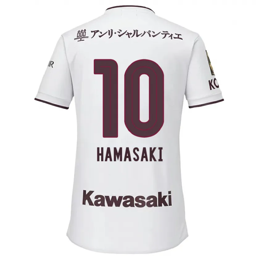 Danxen Kid Kento Hamasaki #10 White Red Away Jersey 2024/25 T-Shirt