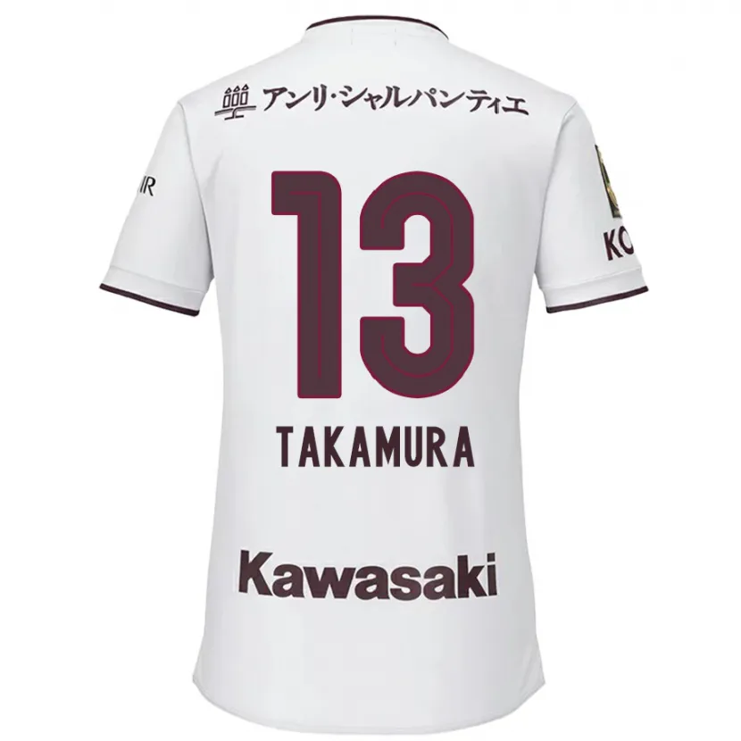 Danxen Kid Tokiya Takamura #13 White Red Away Jersey 2024/25 T-Shirt