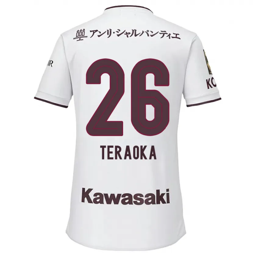 Danxen Kid Yuma Teraoka #26 White Red Away Jersey 2024/25 T-Shirt