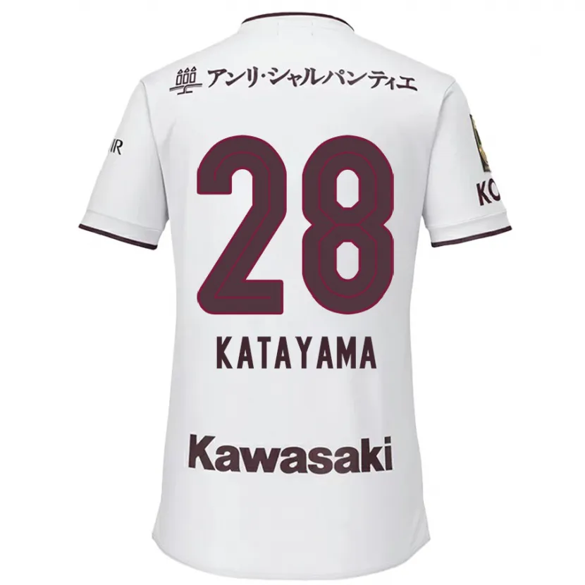 Danxen Kid Kota Katayama #28 White Red Away Jersey 2024/25 T-Shirt