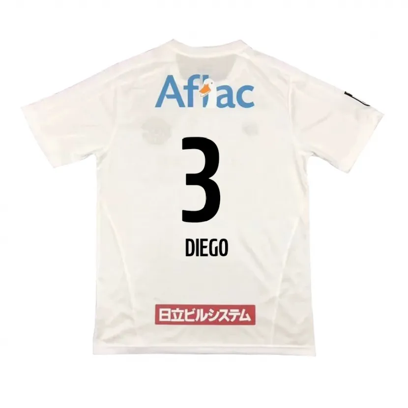 Danxen Kid Diego #3 White Black Away Jersey 2024/25 T-Shirt