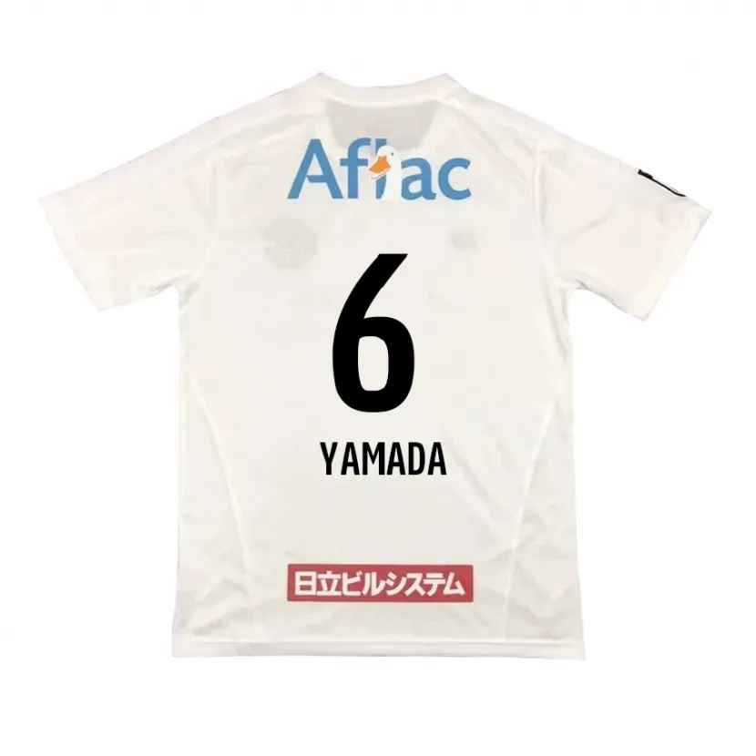 Danxen Kid Yuto Yamada #6 White Black Away Jersey 2024/25 T-Shirt