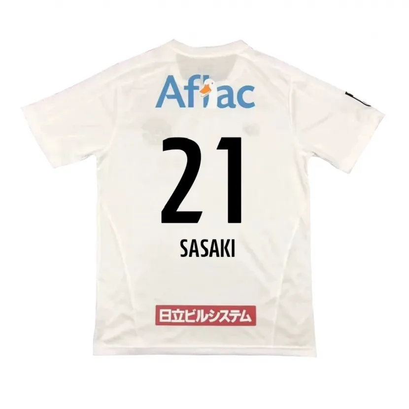 Danxen Kid Masato Sasaki #21 White Black Away Jersey 2024/25 T-Shirt