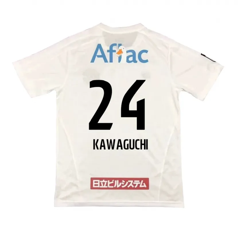 Danxen Kid Naoki Kawaguchi #24 White Black Away Jersey 2024/25 T-Shirt