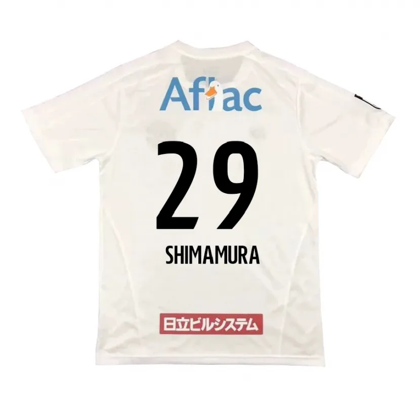 Danxen Kid Takuya Shimamura #29 White Black Away Jersey 2024/25 T-Shirt