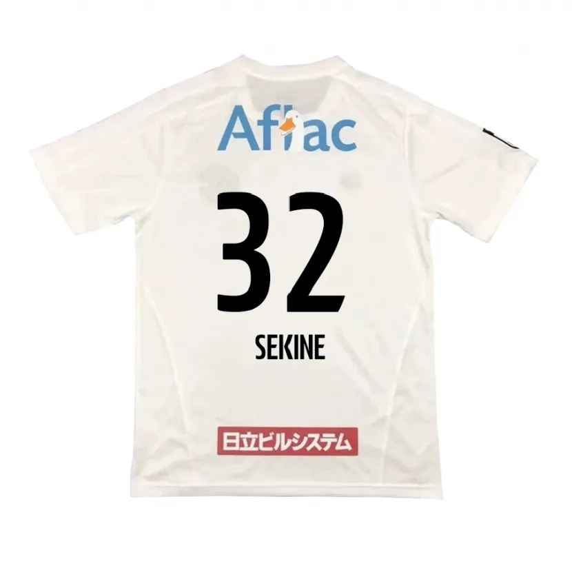 Danxen Kid Hiroki Sekine #32 White Black Away Jersey 2024/25 T-Shirt