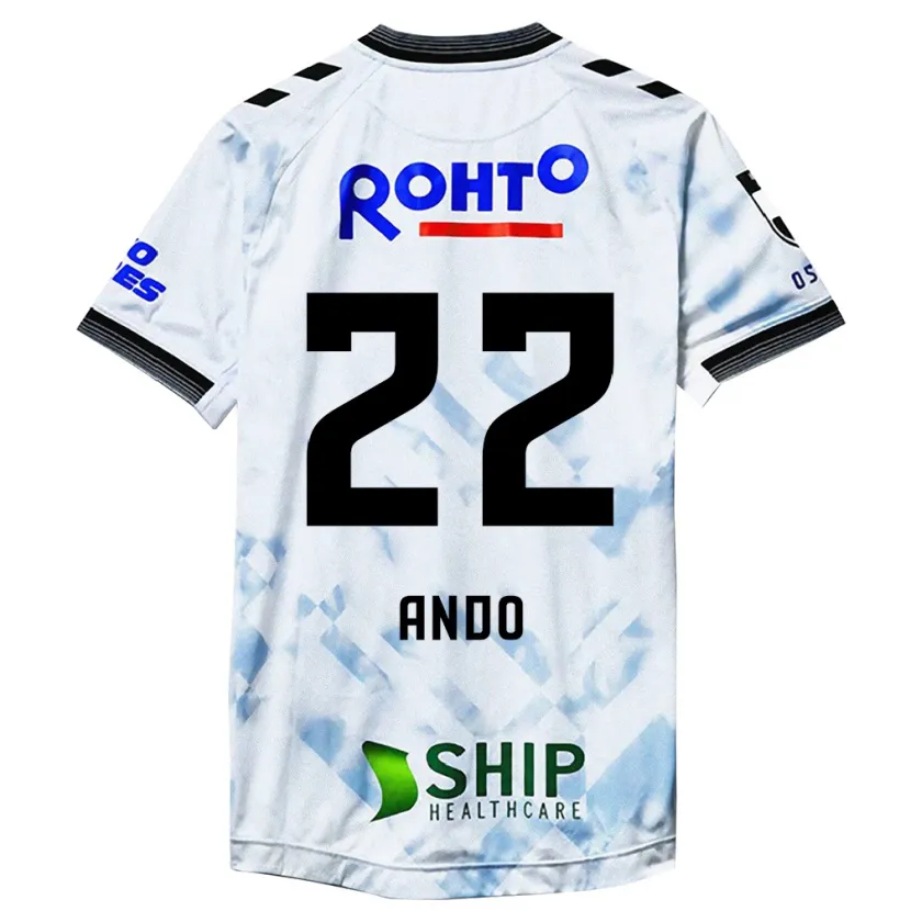 Danxen Kid Rikuto Ando #22 White Black Away Jersey 2024/25 T-Shirt