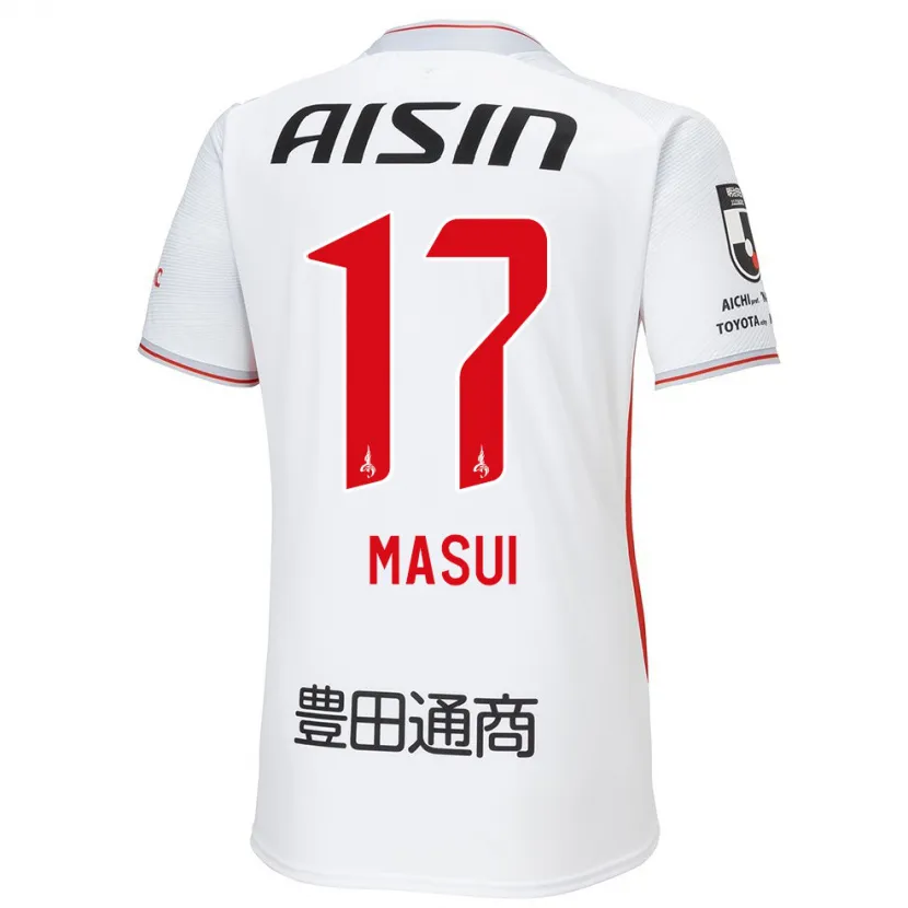 Danxen Kid Ken Masui #17 White Yellow Red Away Jersey 2024/25 T-Shirt