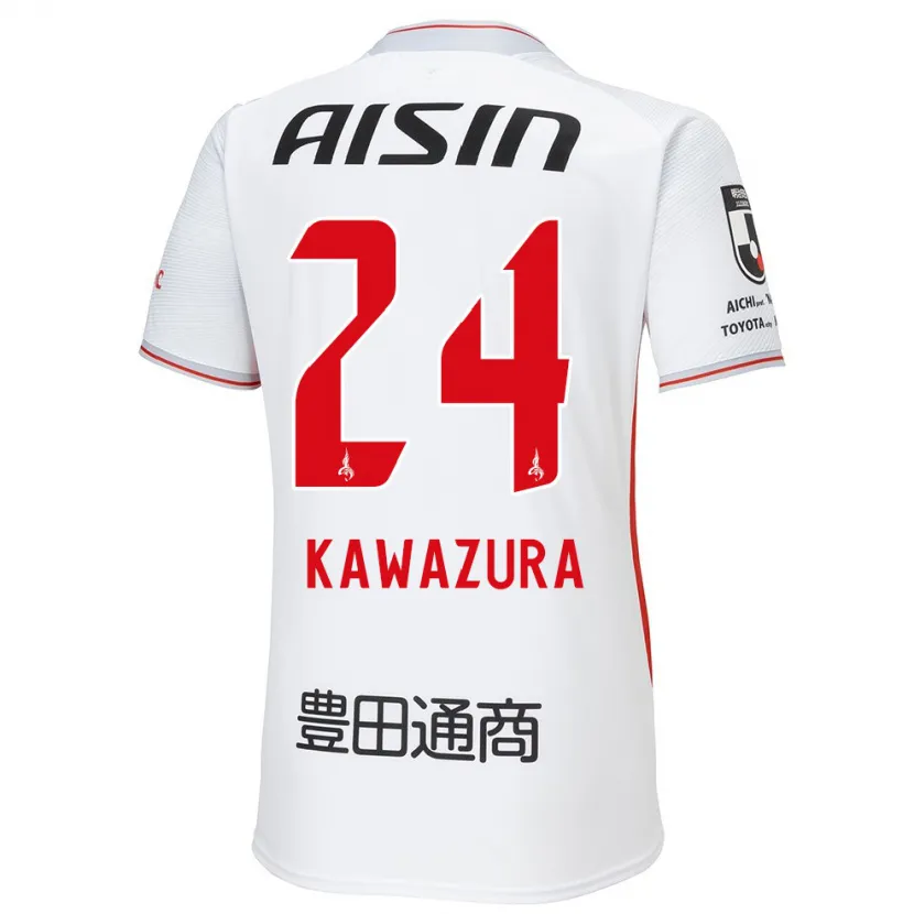 Danxen Kid Akinari Kawazura #24 White Yellow Red Away Jersey 2024/25 T-Shirt