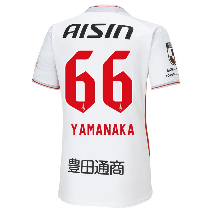 Danxen Kid Ryosuke Yamanaka #66 White Yellow Red Away Jersey 2024/25 T-Shirt