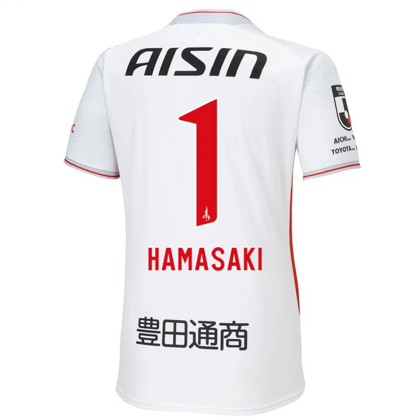 Danxen Kid Shiki Hamasaki #1 White Yellow Red Away Jersey 2024/25 T-Shirt