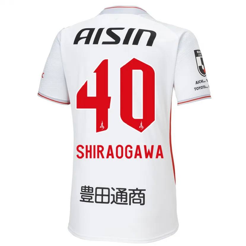 Danxen Kid Rekuto Shiraogawa #40 White Yellow Red Away Jersey 2024/25 T-Shirt