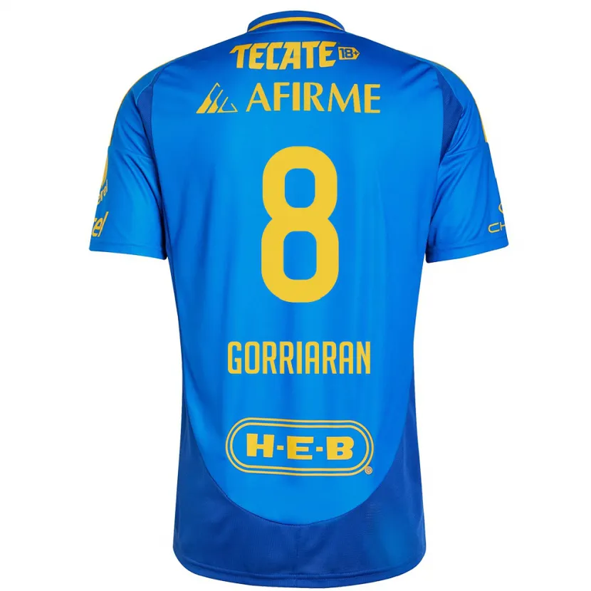 Danxen Kid Fernando Gorriarán #8 Blue Yellow Away Jersey 2024/25 T-Shirt