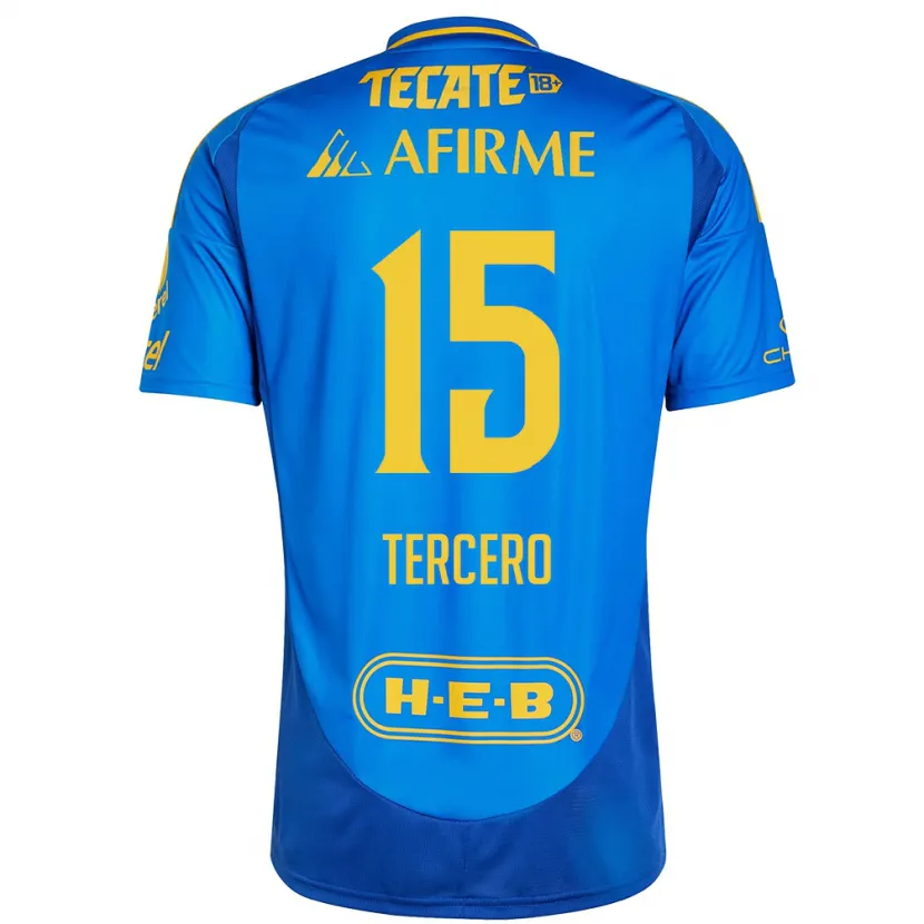 Danxen Kid Eduardo Tercero #15 Blue Yellow Away Jersey 2024/25 T-Shirt