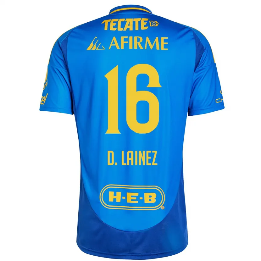 Danxen Kid Diego Lainez #16 Blue Yellow Away Jersey 2024/25 T-Shirt