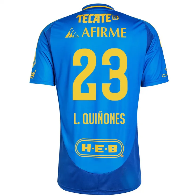 Danxen Kid Luis Quiñones #23 Blue Yellow Away Jersey 2024/25 T-Shirt