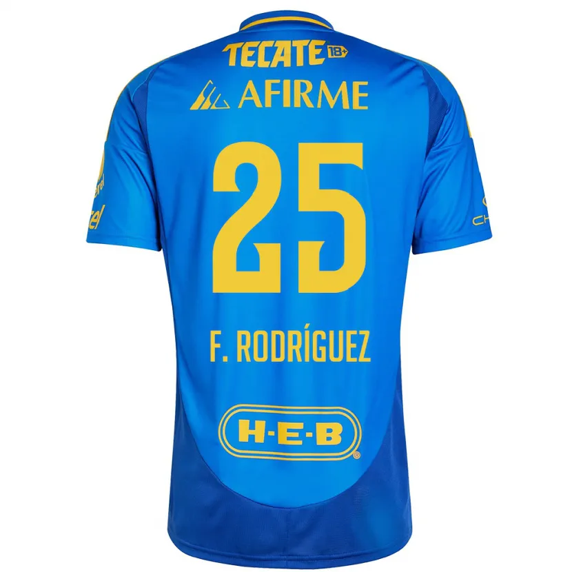 Danxen Kid Felipe Rodríguez #25 Blue Yellow Away Jersey 2024/25 T-Shirt