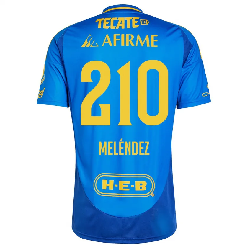 Danxen Kid Marcelo Meléndez #210 Blue Yellow Away Jersey 2024/25 T-Shirt