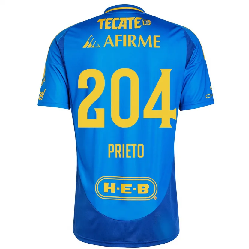 Danxen Kid Leonel Prieto #204 Blue Yellow Away Jersey 2024/25 T-Shirt