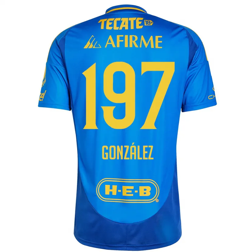 Danxen Kid Germán González #197 Blue Yellow Away Jersey 2024/25 T-Shirt