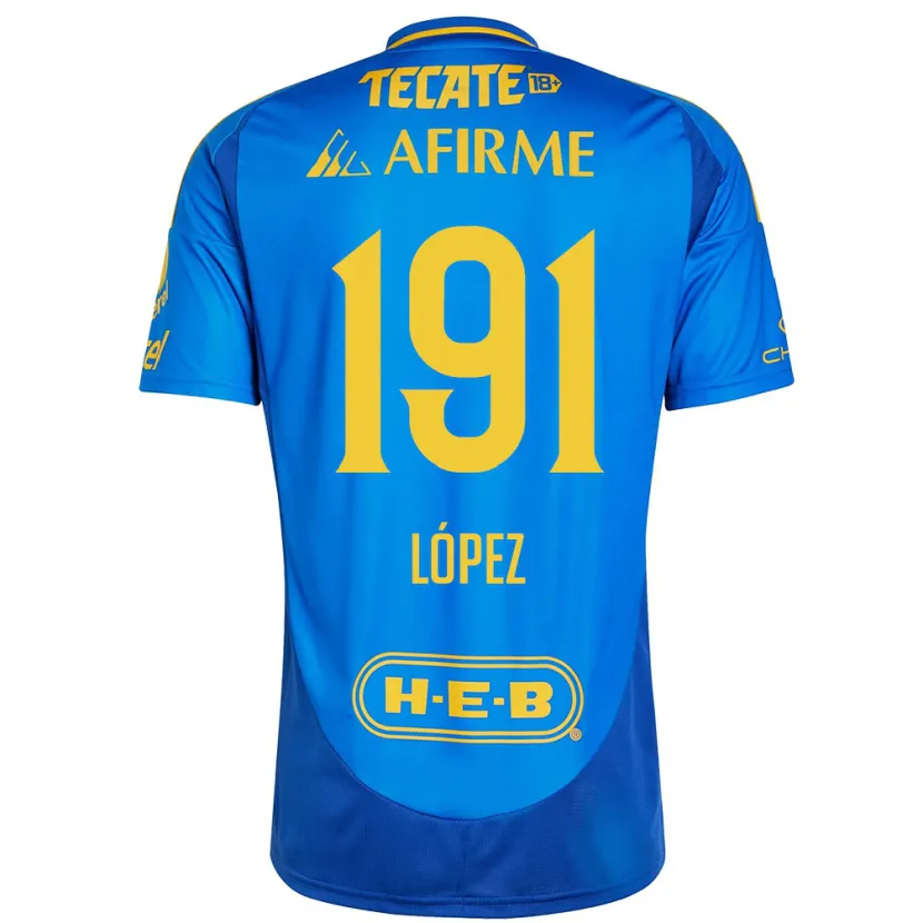 Danxen Kid Adrián López #191 Blue Yellow Away Jersey 2024/25 T-Shirt