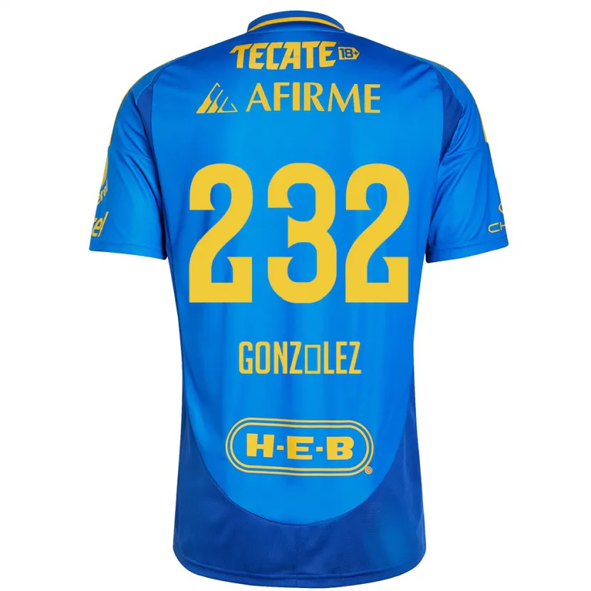 Danxen Kid César González #232 Blue Yellow Away Jersey 2024/25 T-Shirt