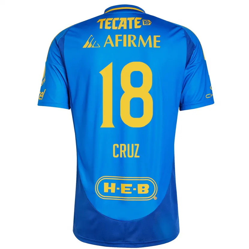 Danxen Kid Belen Cruz #18 Blue Yellow Away Jersey 2024/25 T-Shirt