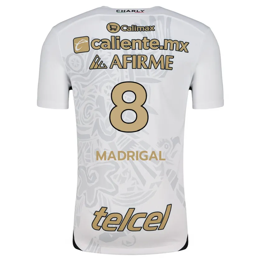 Danxen Kid Fernando Madrigal #8 White Black Away Jersey 2024/25 T-Shirt