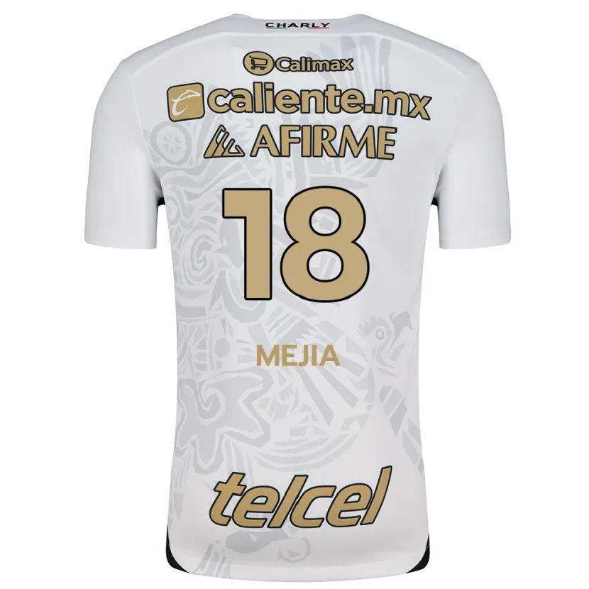 Danxen Kid Aarón Mejía #18 White Black Away Jersey 2024/25 T-Shirt