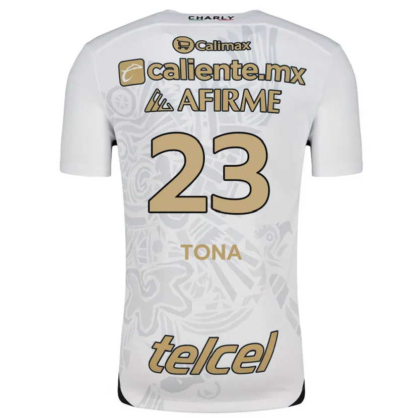 Danxen Kid Iván Tona #23 White Black Away Jersey 2024/25 T-Shirt