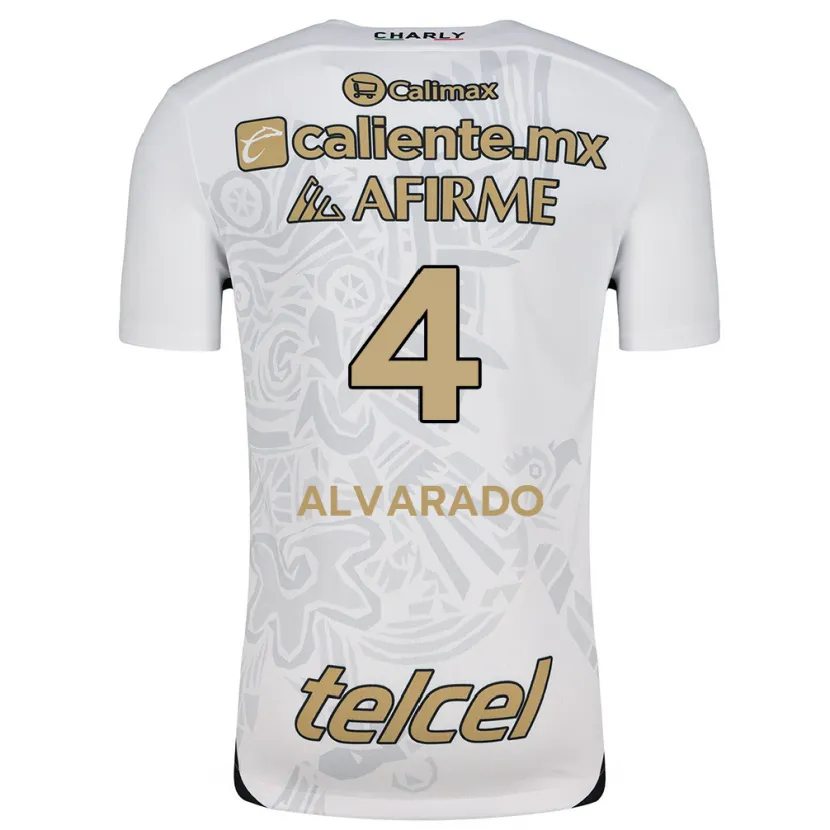 Danxen Kid Mónica Alvarado #4 White Black Away Jersey 2024/25 T-Shirt