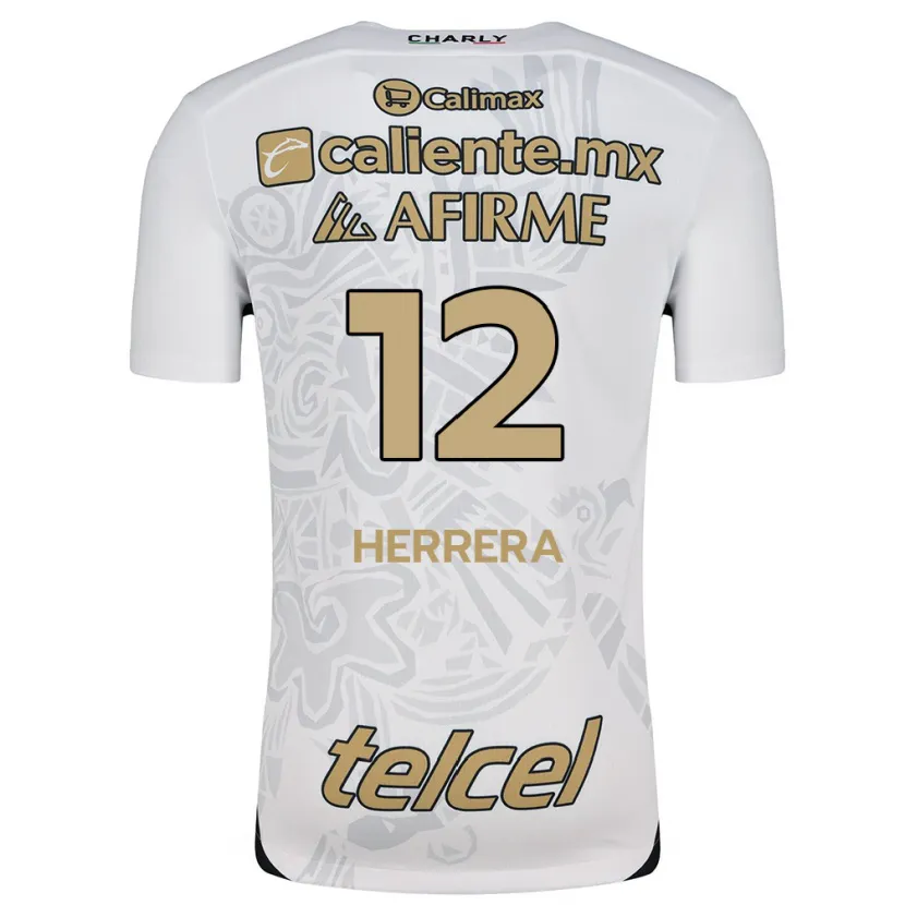 Danxen Kid Melissa Herrera #12 White Black Away Jersey 2024/25 T-Shirt