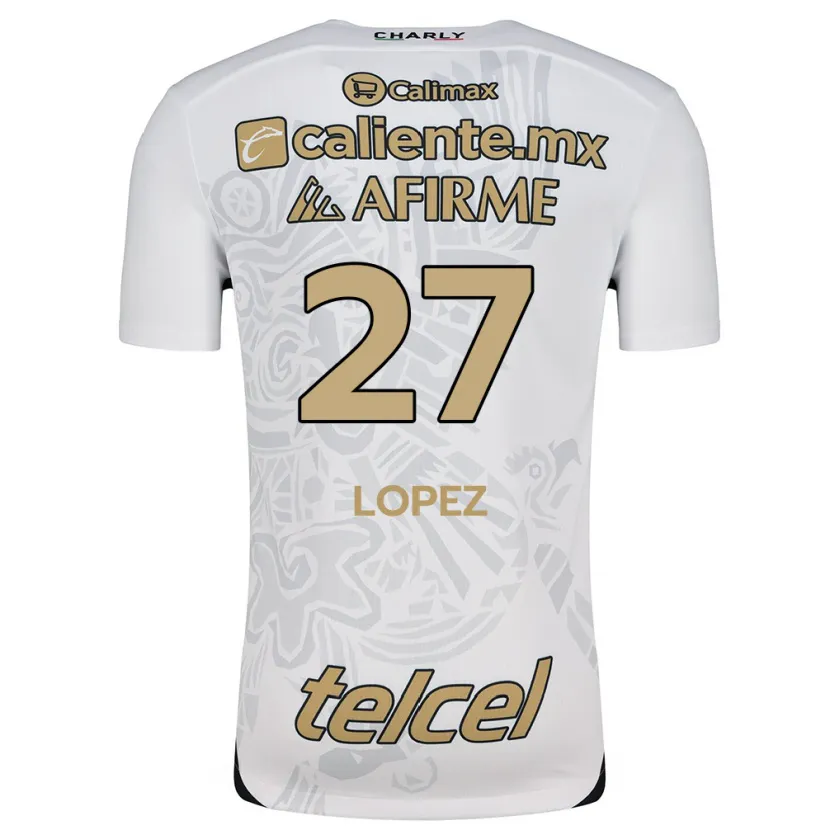 Danxen Kid Victoria López #27 White Black Away Jersey 2024/25 T-Shirt