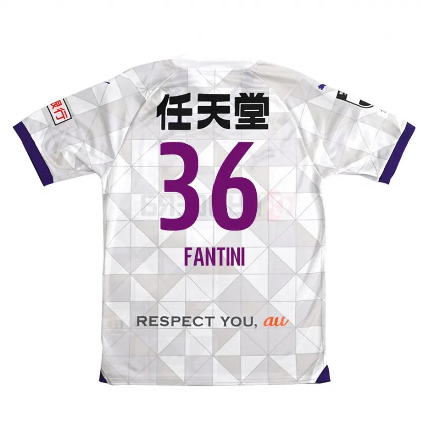 Danxen Kid Akira Fantini #36 White Purple Away Jersey 2024/25 T-Shirt