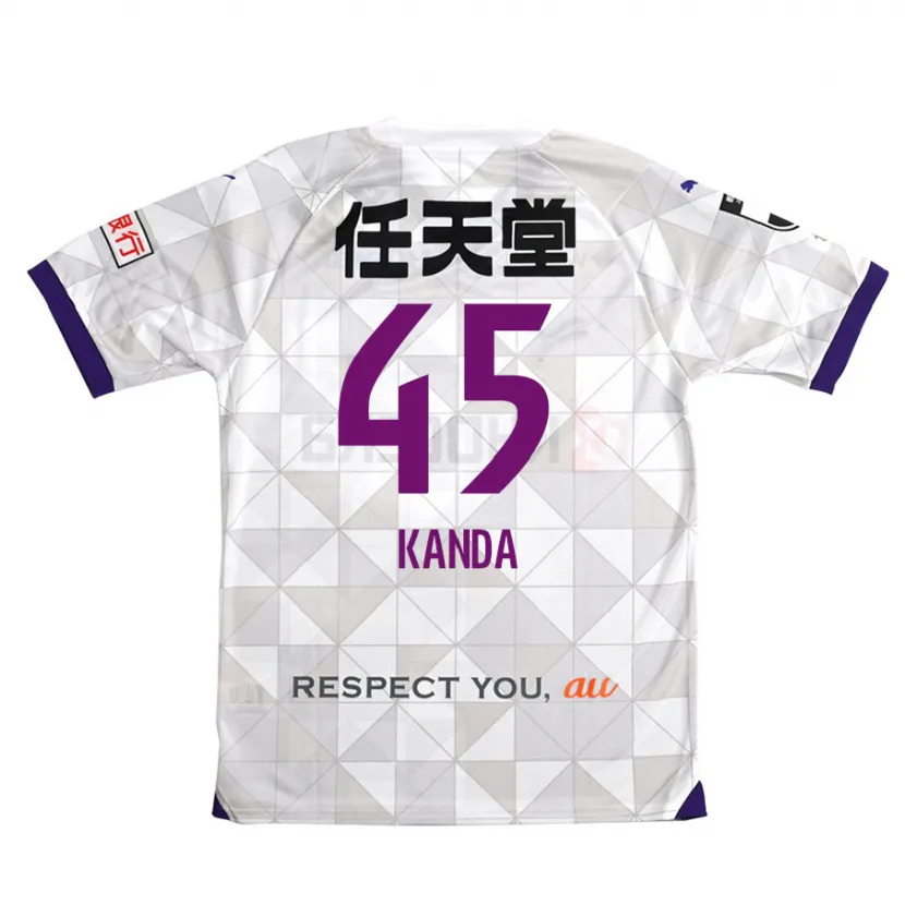 Danxen Kid Kotaro Kanda #45 White Purple Away Jersey 2024/25 T-Shirt