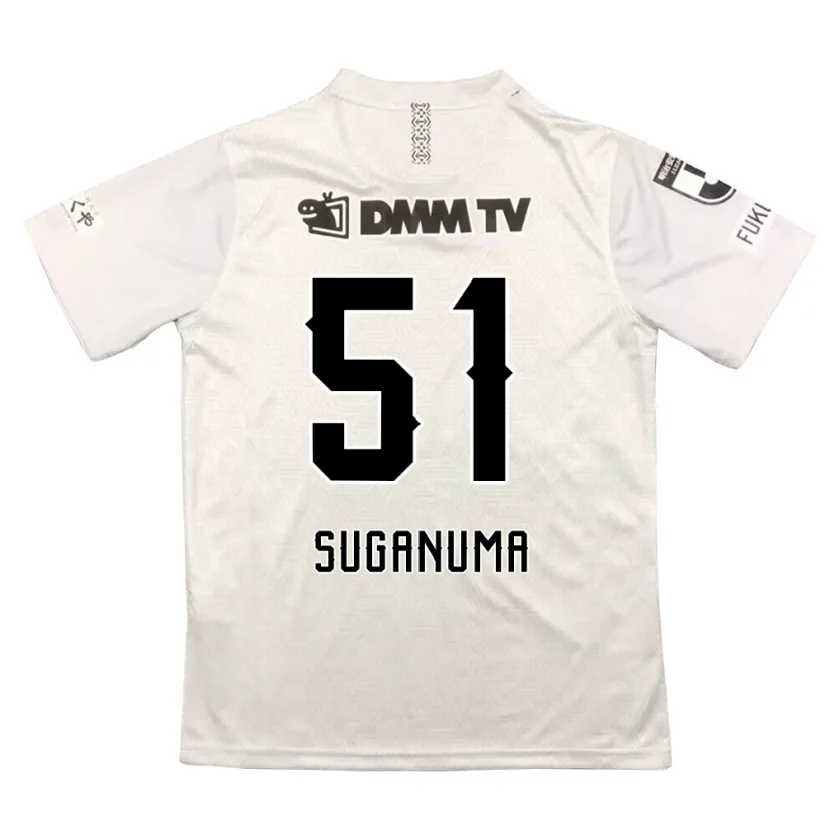 Danxen Kid Kazuaki Suganuma #51 Gray Black Away Jersey 2024/25 T-Shirt