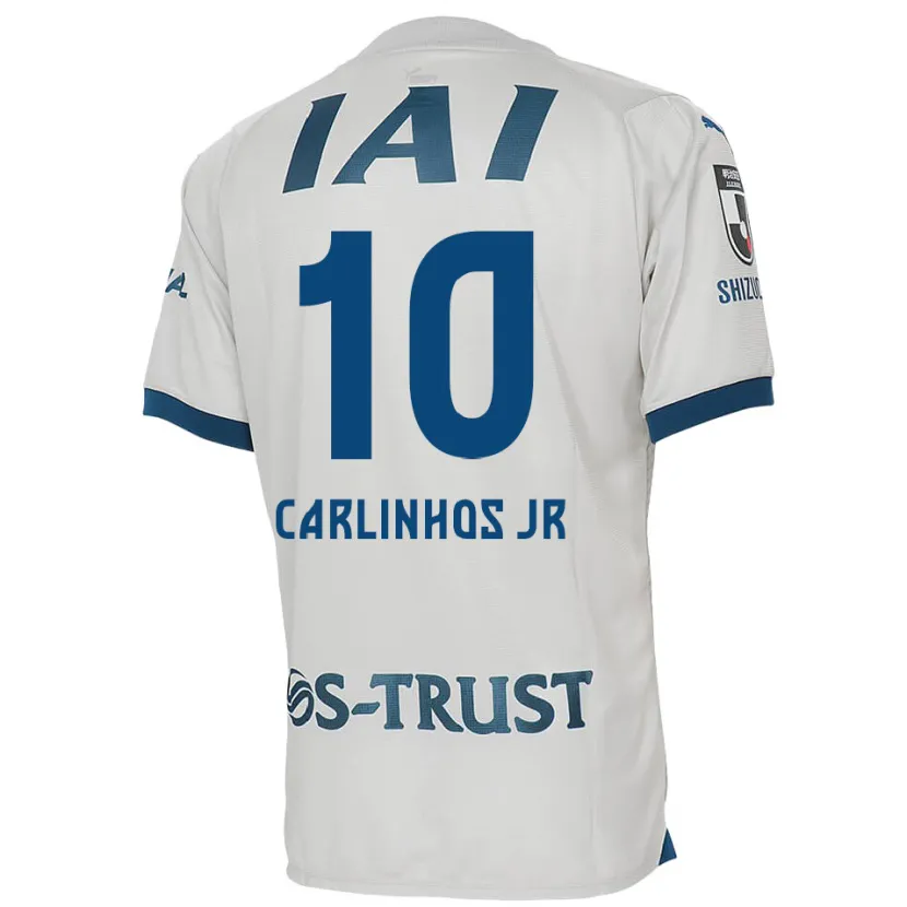 Danxen Kid Carlinhos Junior #10 White Blue Away Jersey 2024/25 T-Shirt