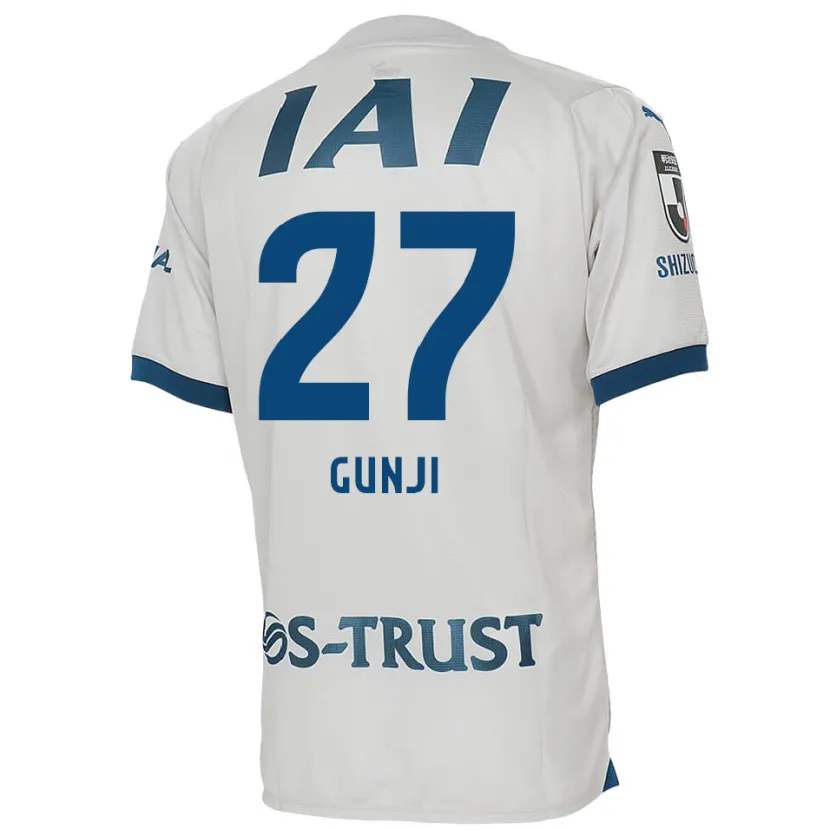 Danxen Kid Riku Gunji #27 White Blue Away Jersey 2024/25 T-Shirt