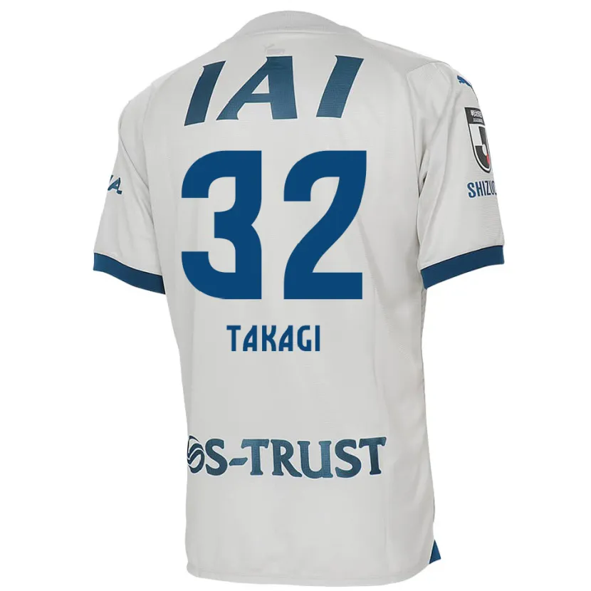 Danxen Kid Sen Takagi #32 White Blue Away Jersey 2024/25 T-Shirt