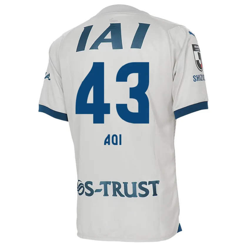 Danxen Kid Aoi Ando #43 White Blue Away Jersey 2024/25 T-Shirt