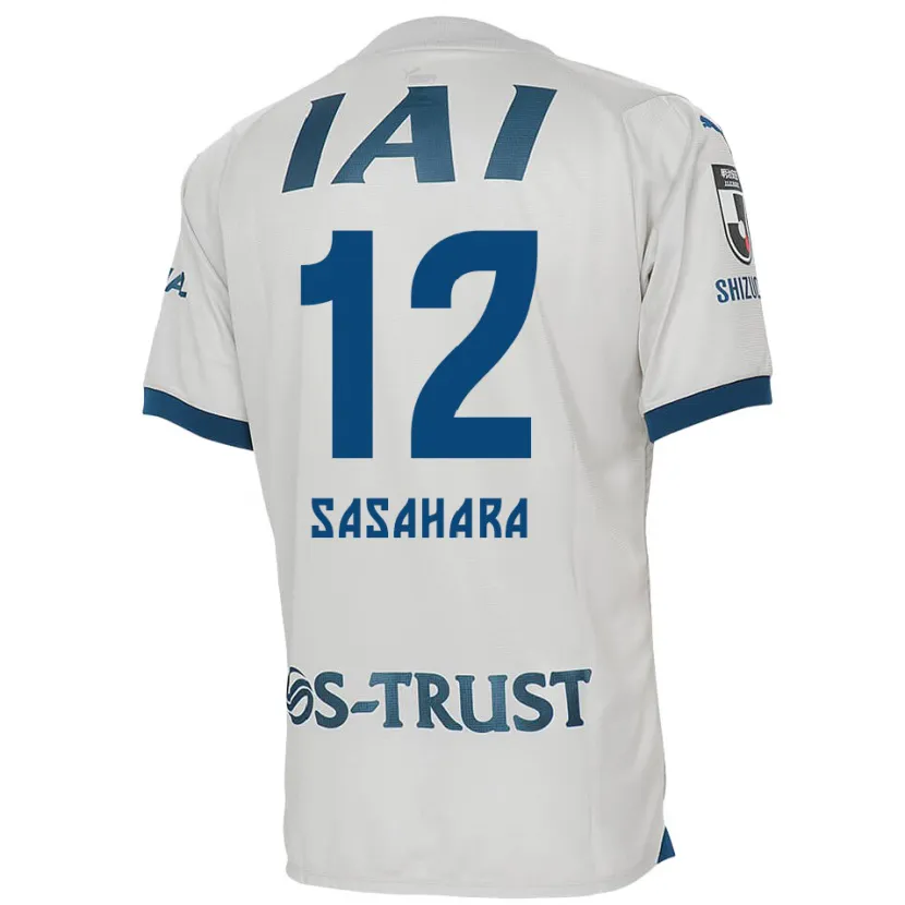 Danxen Kid Kenshin Sasahara #12 White Blue Away Jersey 2024/25 T-Shirt