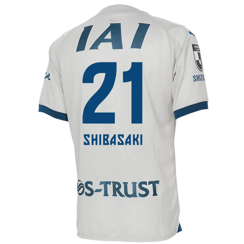 Danxen Kid Kaito Shibasaki #21 White Blue Away Jersey 2024/25 T-Shirt