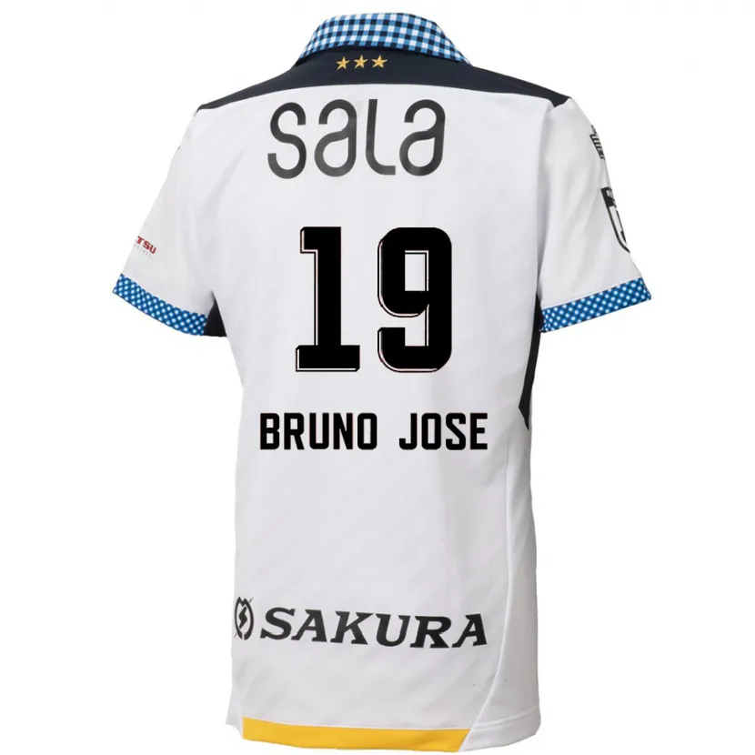 Danxen Kid Bruno José #19 White Black Away Jersey 2024/25 T-Shirt