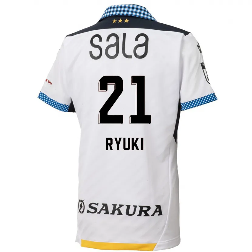 Danxen Kid Ryuki Miura #21 White Black Away Jersey 2024/25 T-Shirt