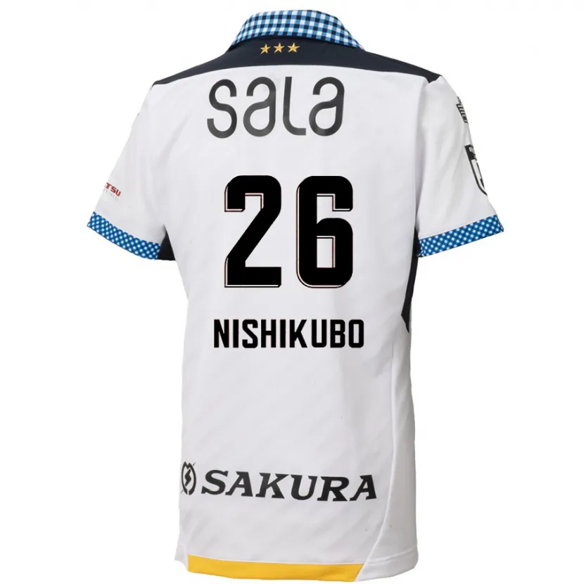 Danxen Kid Shunsuke Nishikubo #26 White Black Away Jersey 2024/25 T-Shirt