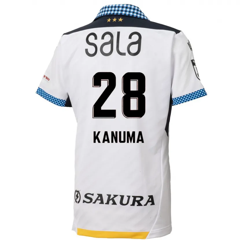 Danxen Kid Naoki Kanuma #28 White Black Away Jersey 2024/25 T-Shirt