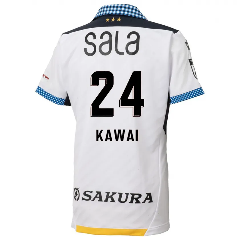 Danxen Kid Yuki Kawai #24 White Black Away Jersey 2024/25 T-Shirt